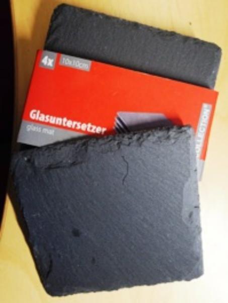 Die besonderen Glasuntersetzer - Schiefer Untersetzer